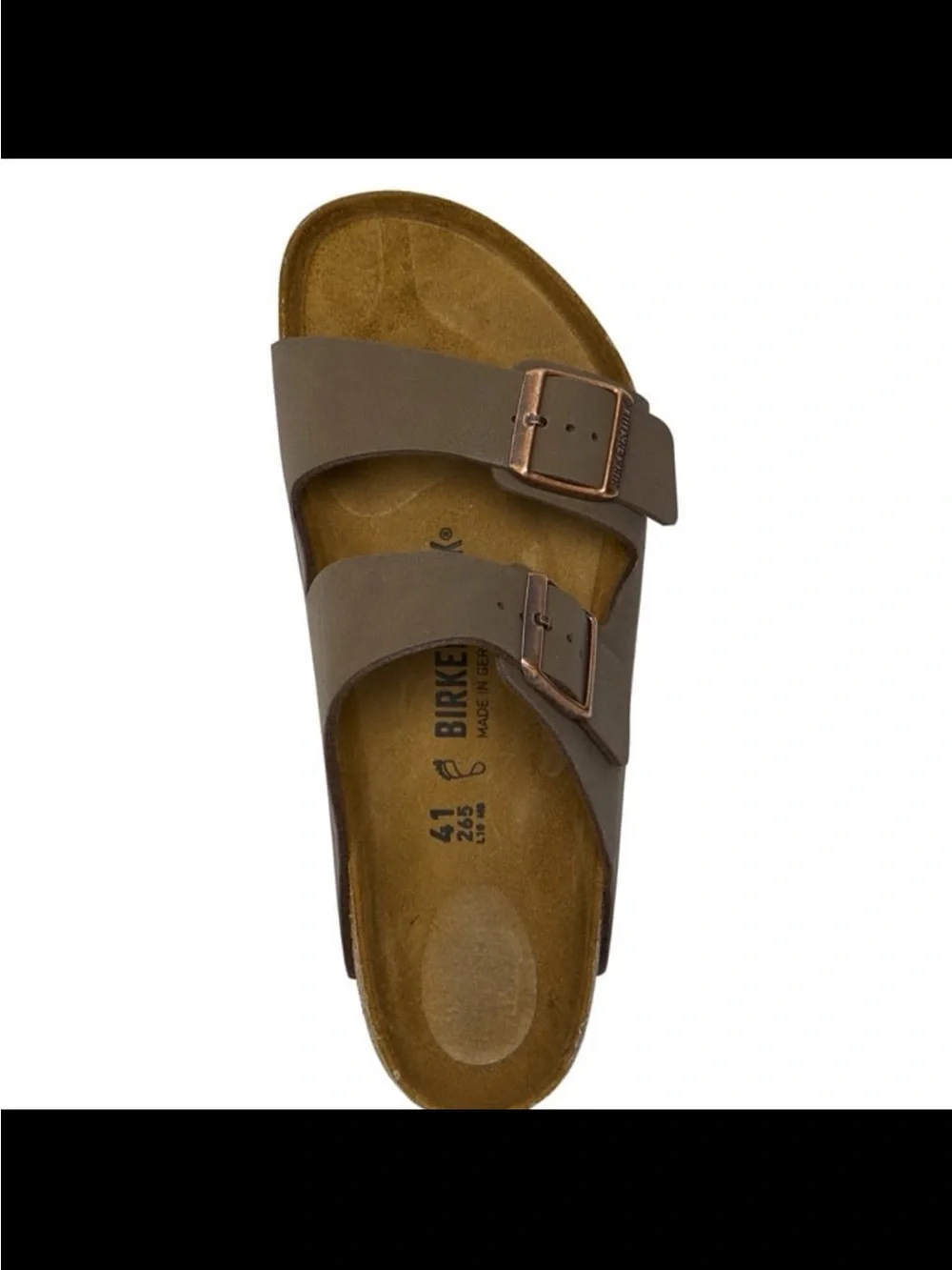 NWB Birkenstock men’s Arizona leather two strap sandals color mocha size 11